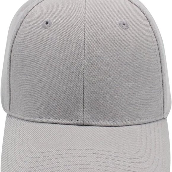 Top Level Baseball Cap Men Women - Classic Adjustable Plain Hat(Light Grey) - Picture 2 of 8